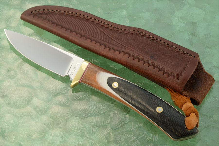 Drop Point Hunter with Redheart and Black/White G-10