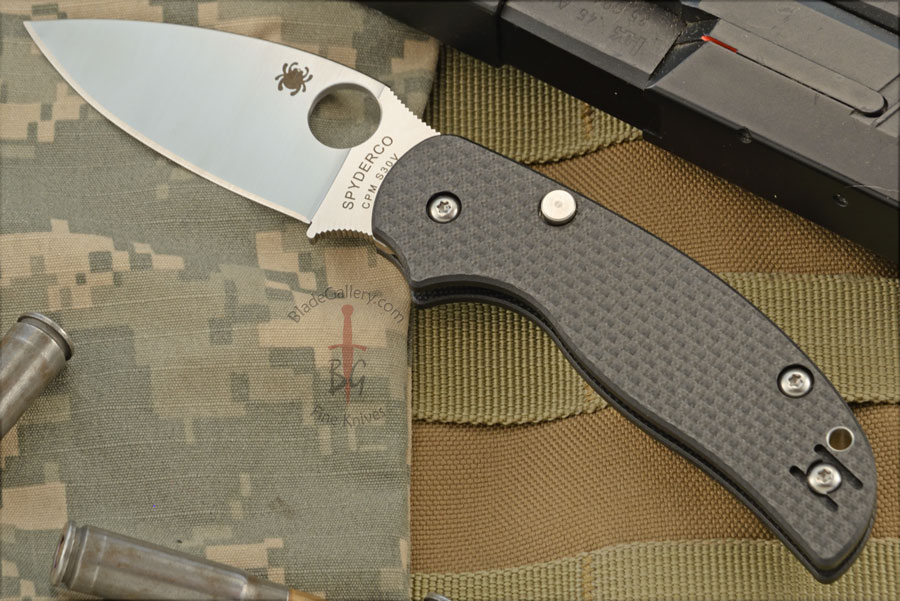 Sage 6 - Button Release Compression Lock with CF/G-10 - CPM-S30V (C123CFBCLP)