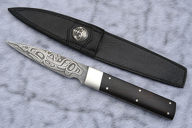 NW Native Whale Desk Knife with African Blackwood
