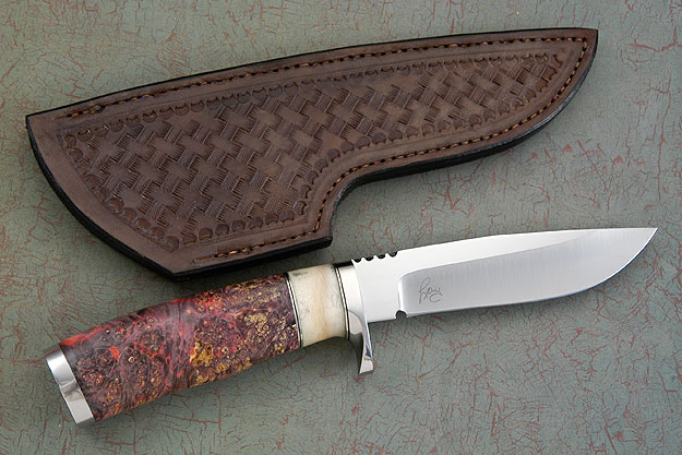 Canadian Hunter with Red Box Elder Burl and Sheep Horn