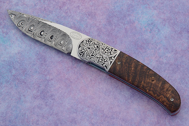 LL06 Engraved Folder with Spalted Ironwood (IKBS)
