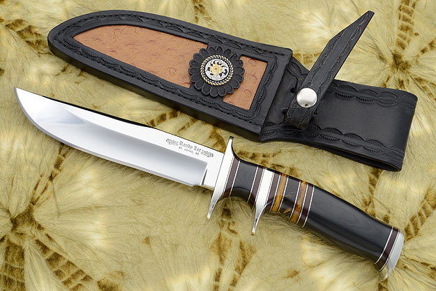 Sub Hilt Fighter with Micarta and Fire Amber