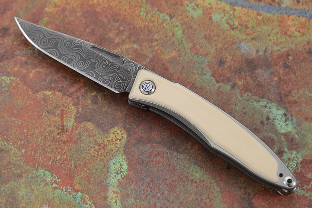 Mnandi with Mammoth Ivory and Stainless Raindrop Damascus
