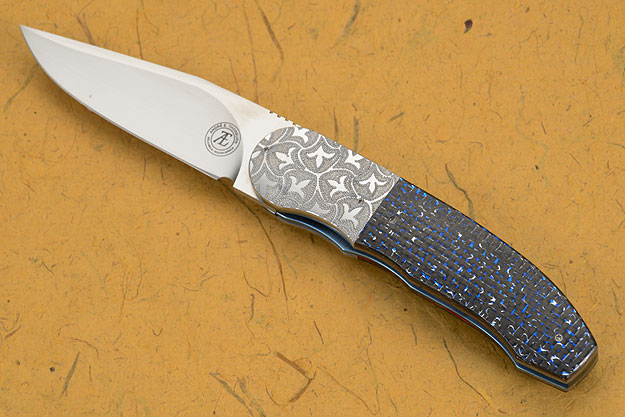 L48 Front Flipper with Silver/Blue Twill Carbon Fiber