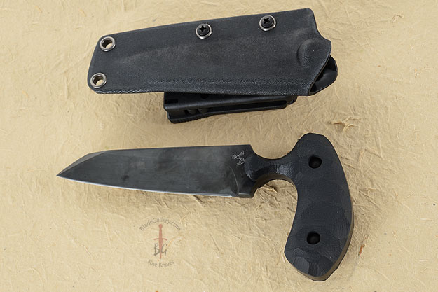 Push Dagger with Carved Black G10