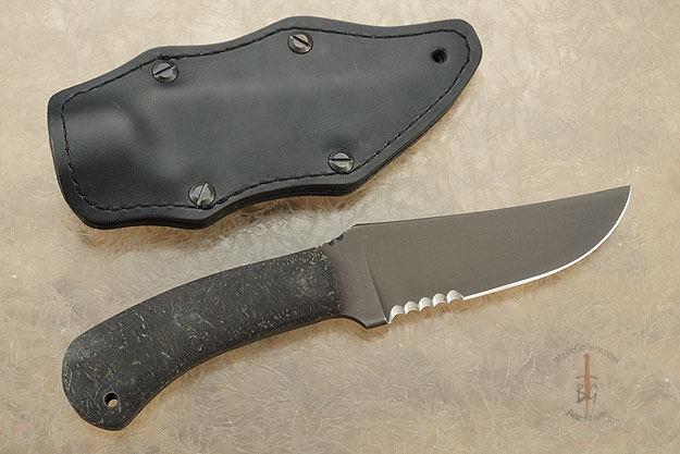 Belt Knife with Rubber, Serrations
