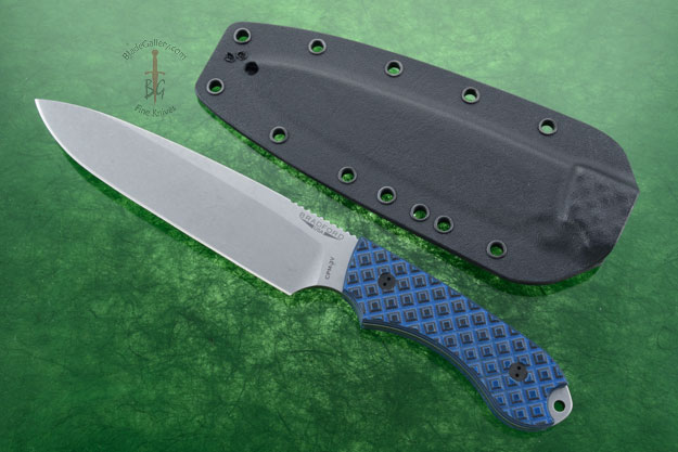Guardian 6 - Black/Blue G10, Stonewash Blade, Sabre Grind - CPM-3V