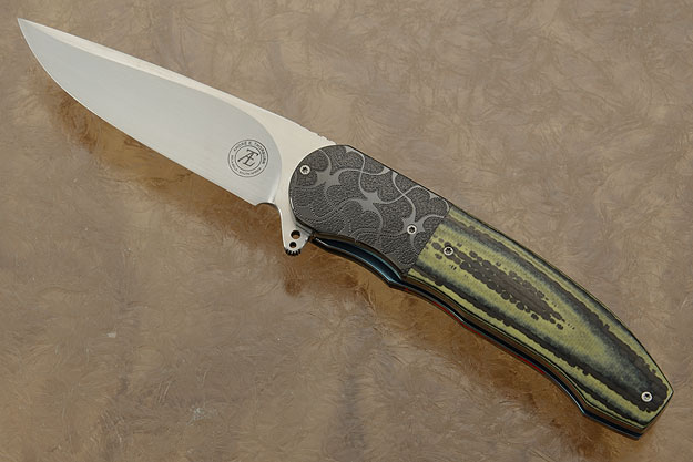 L48 Flipper with Stacked Carbon Fiber and Yellow G10 (IKBS)