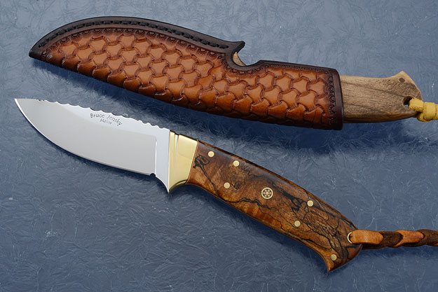 Drop Point Skinner with Spalted Texas Pecan