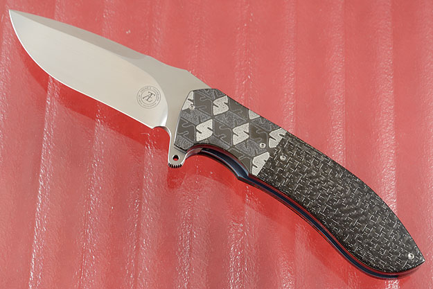 L50 Flipper with Silver Strike Carbon Fiber and Anodized Zirconium (IKBS)