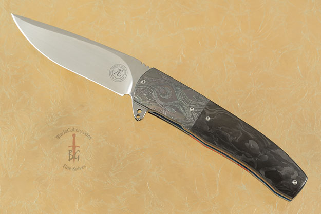 L45 Flipper with Marbled Carbon Fiber and Engraved Zirconium (IKBS)