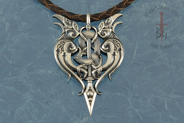 Hugin & Munin Raven Sterling Silver Pendant