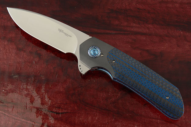 Nomad Flipper with Zirconium, Timascus and Blue Carbon Fiber (IKBS)