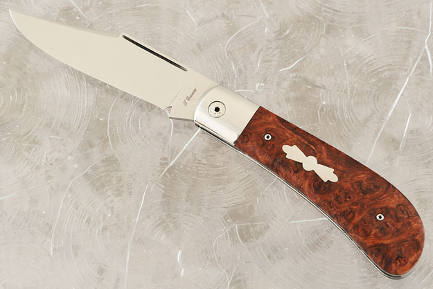 Slipjoint Trapper with Redwood Burl