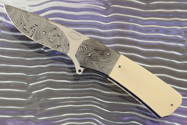 LL15 Flipper with Westinghouse Micarta and Damasteel (Ceramic IKBS)