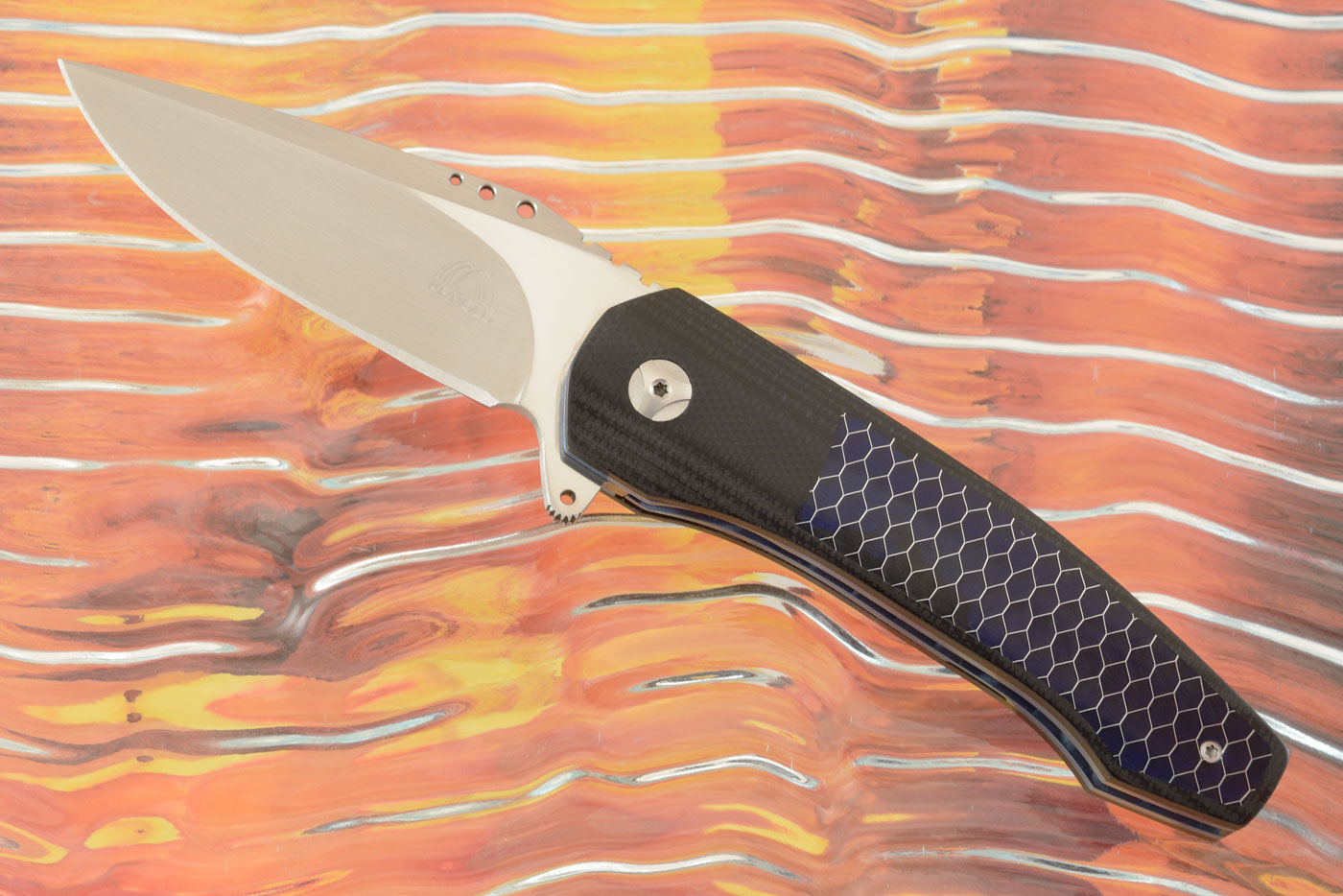 Mini Grizzly with Black G10 and Blue C-Tek (IKBS) - M390