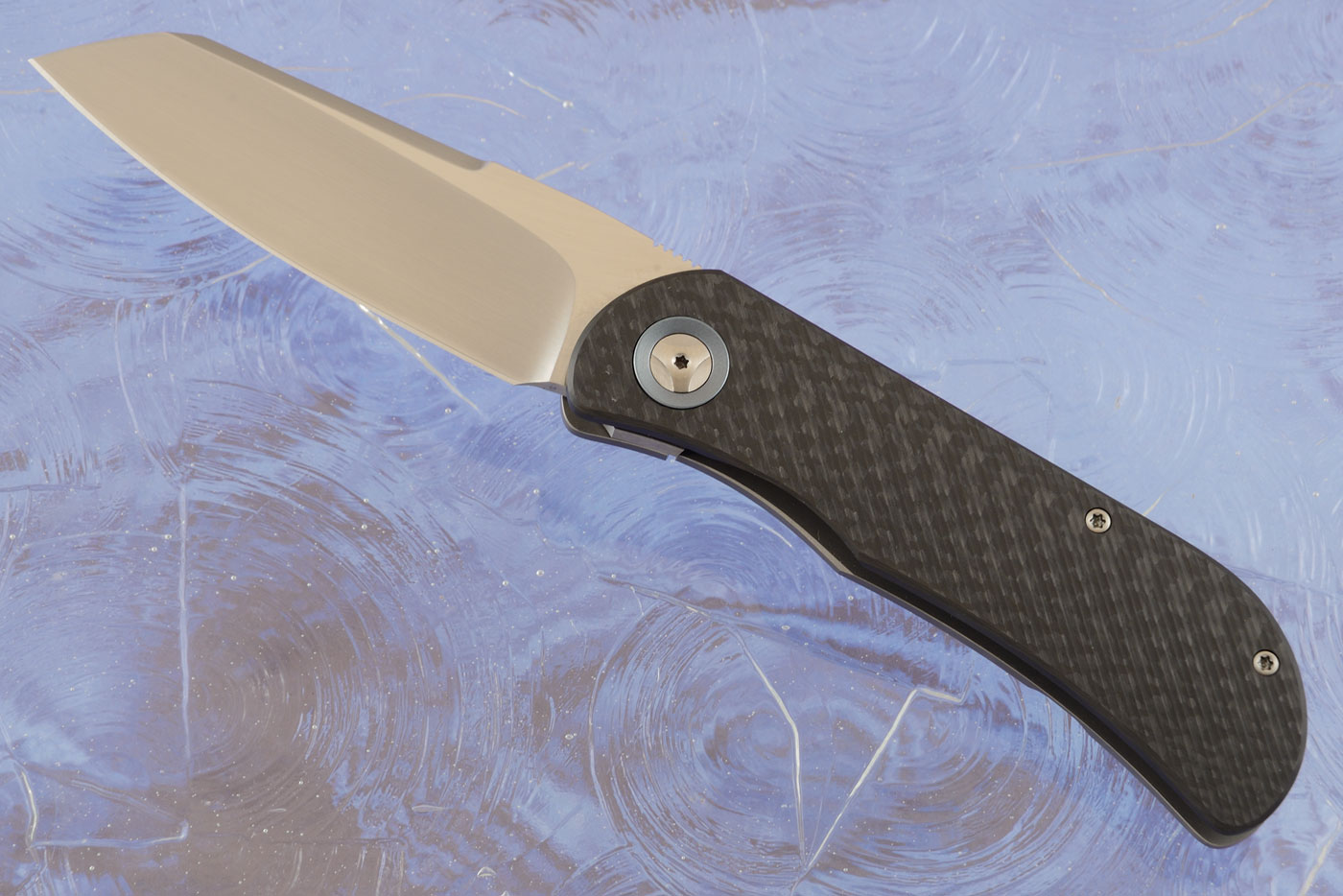 EXK CFL Front Flipper - Satin Finished, Sheepsfoot, Carbon Fiber