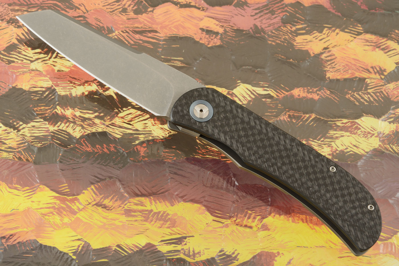 LEXK CFL Front Flipper - Carbon Fiber, Acid Wash, Sheepsfoot