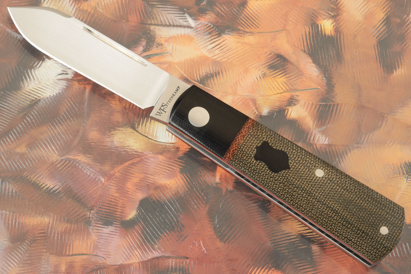 Barlow Slipjoint with Green Canvas and Black Micarta