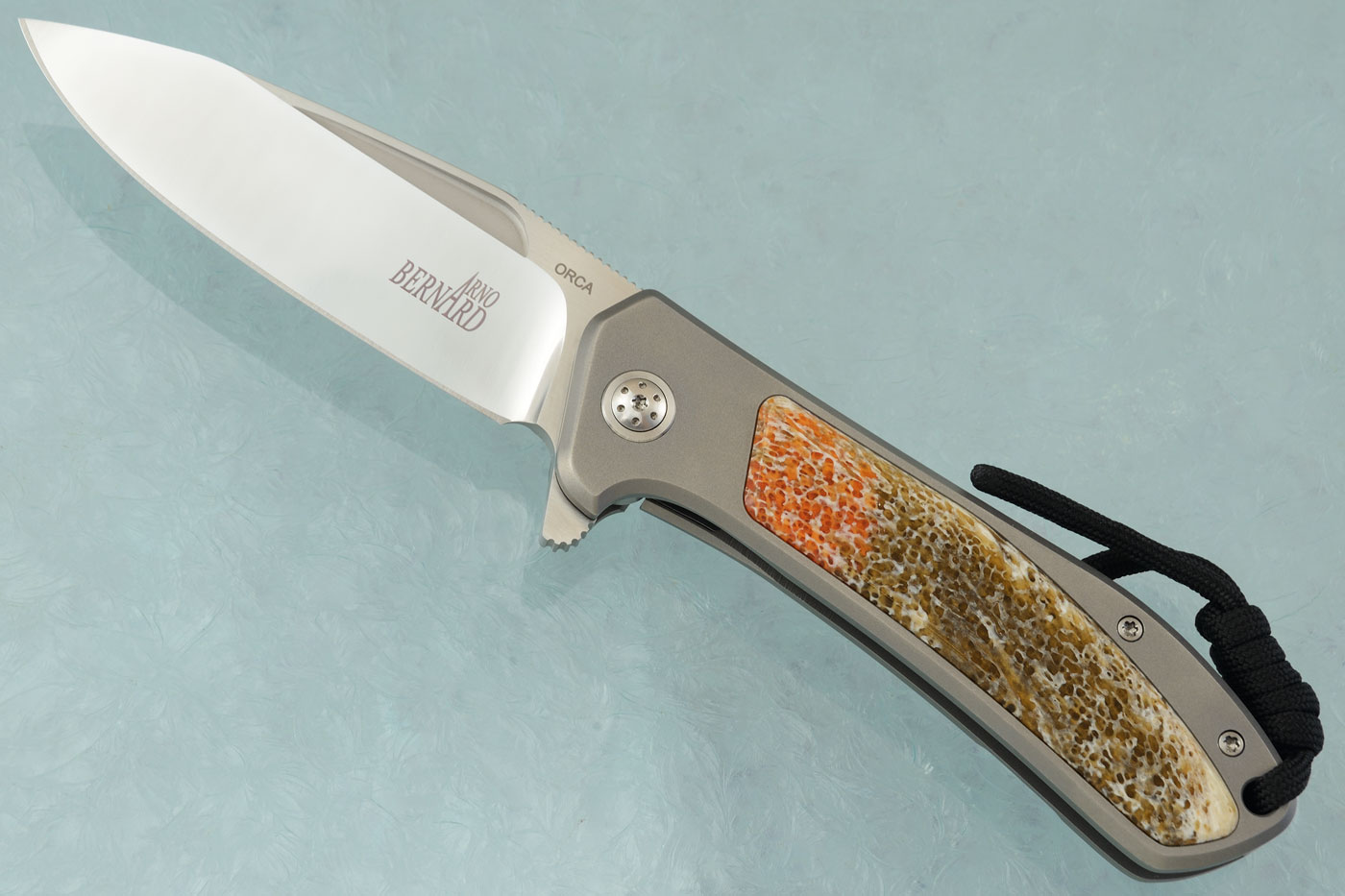 Orca Frame Lock Flipper with Merino Hybrid Sheep Horn Inlay - M390