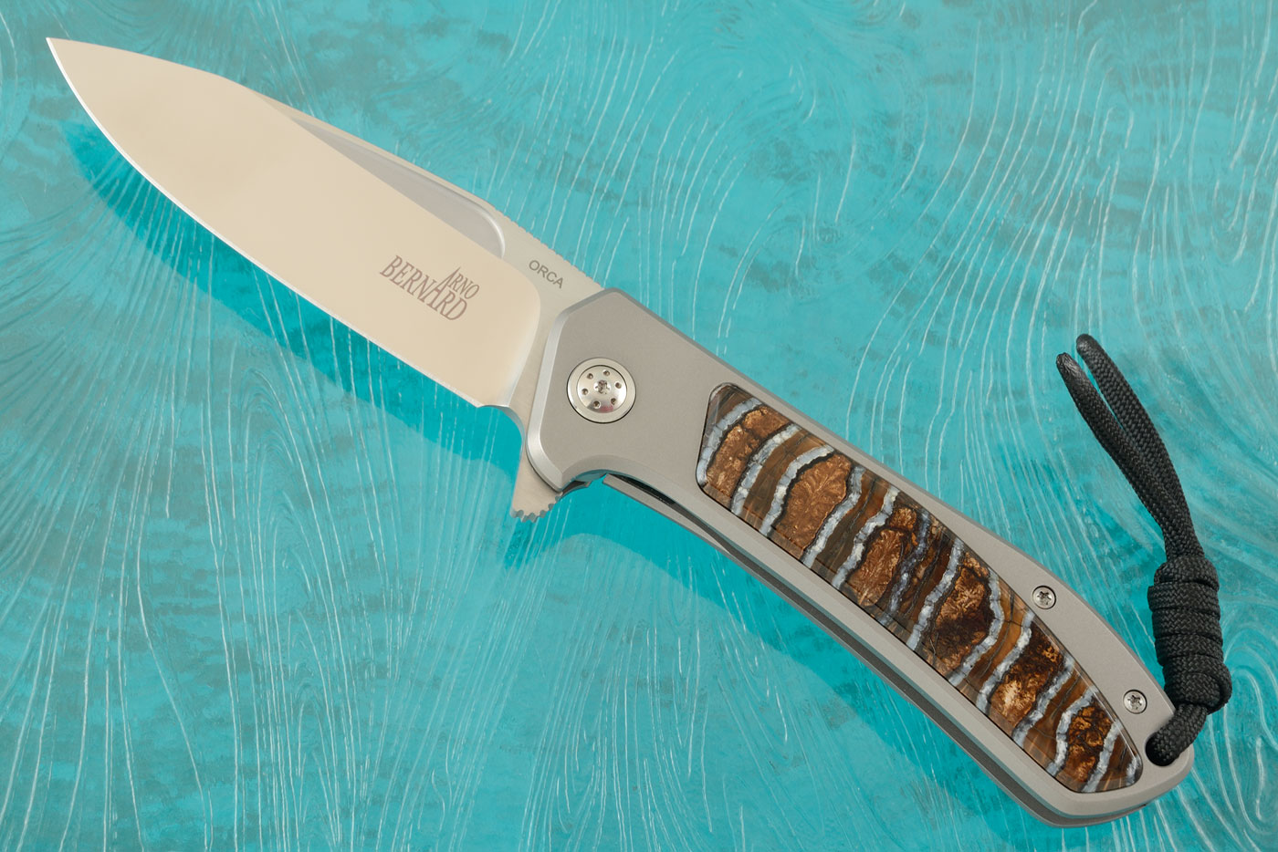 Orca Frame Lock Flipper with Mammoth Molar Inlay - M390