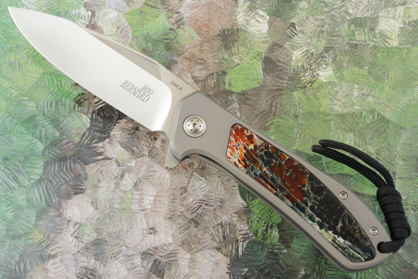 Orca Frame Lock Flipper with Kudu Bone Inlay - M390