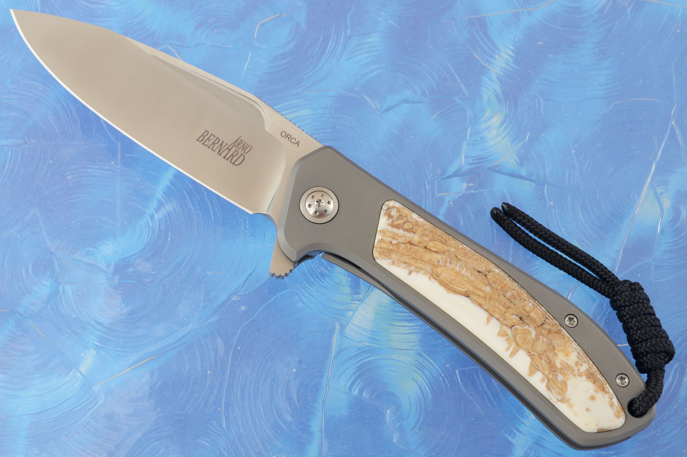 Orca Frame Lock Flipper with Warthog Tusk Inlay - M390