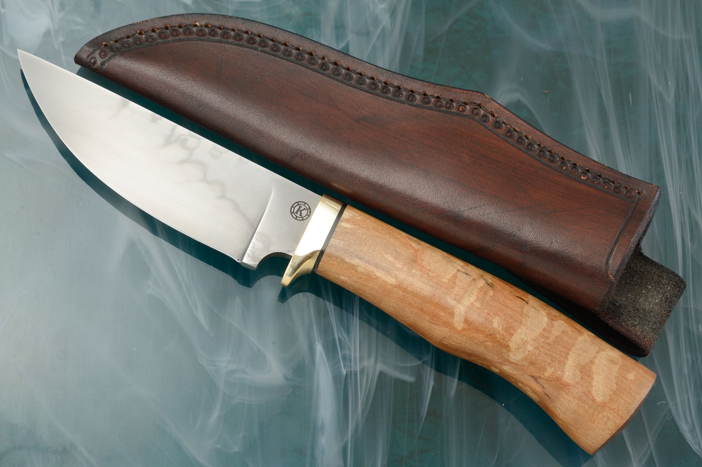 Honyaki Hunter with Quilted, Spalted Myrtle