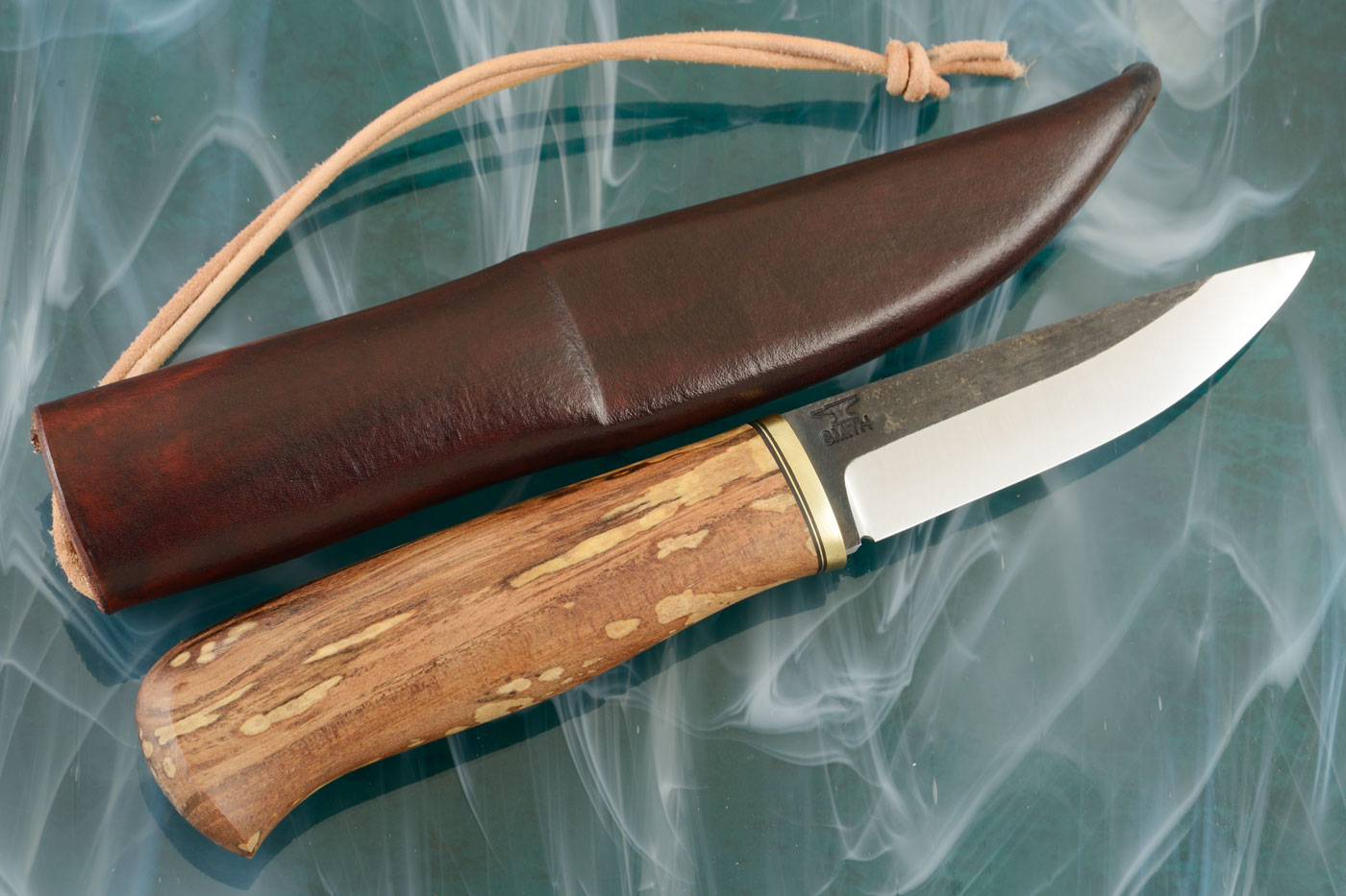 Forge Finish Puukko with Wax Wood
