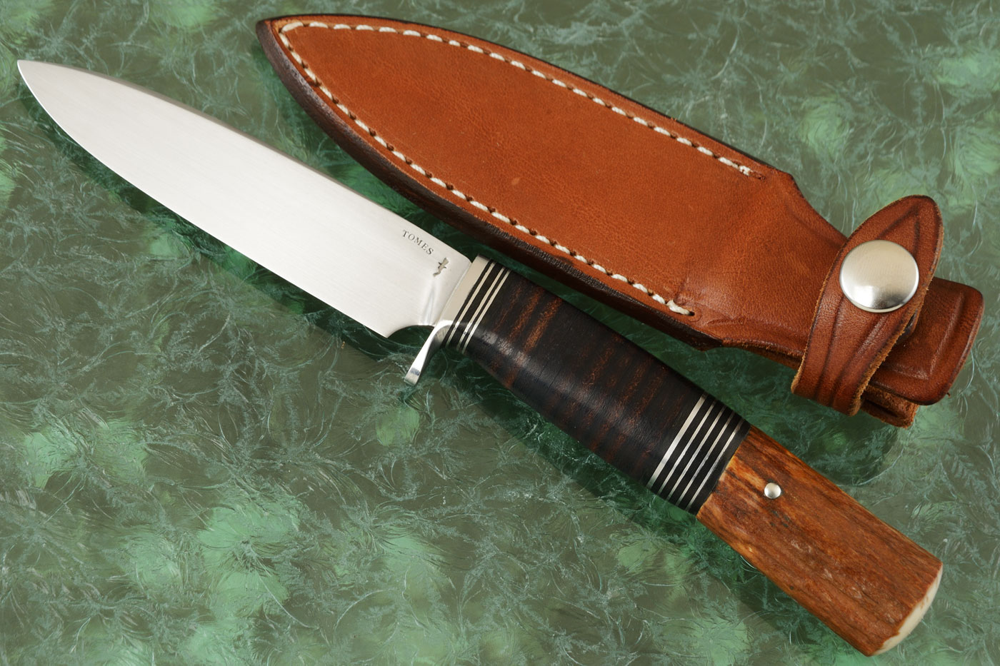 Scagel Style Drop Point Hunter with Stag