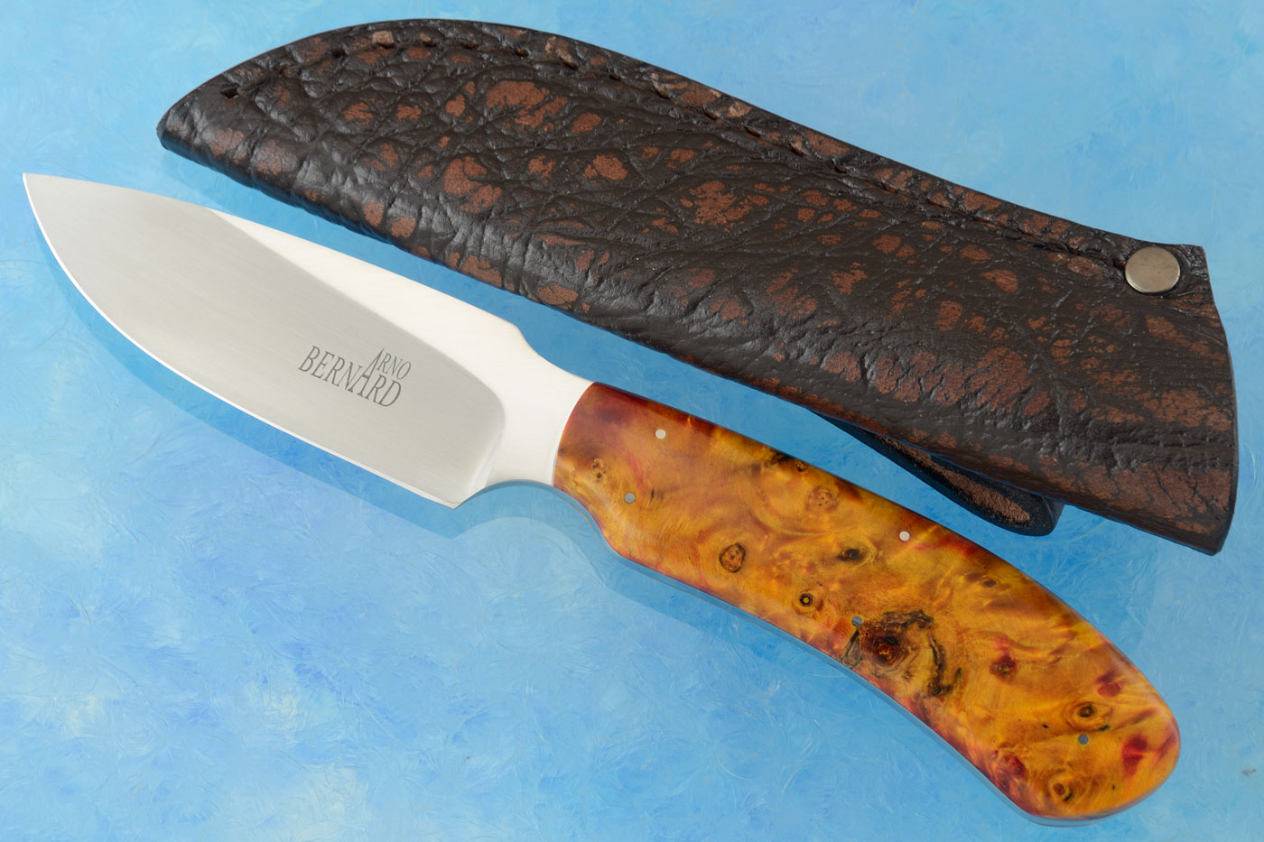 Drop Point Hunter with Maple Burl