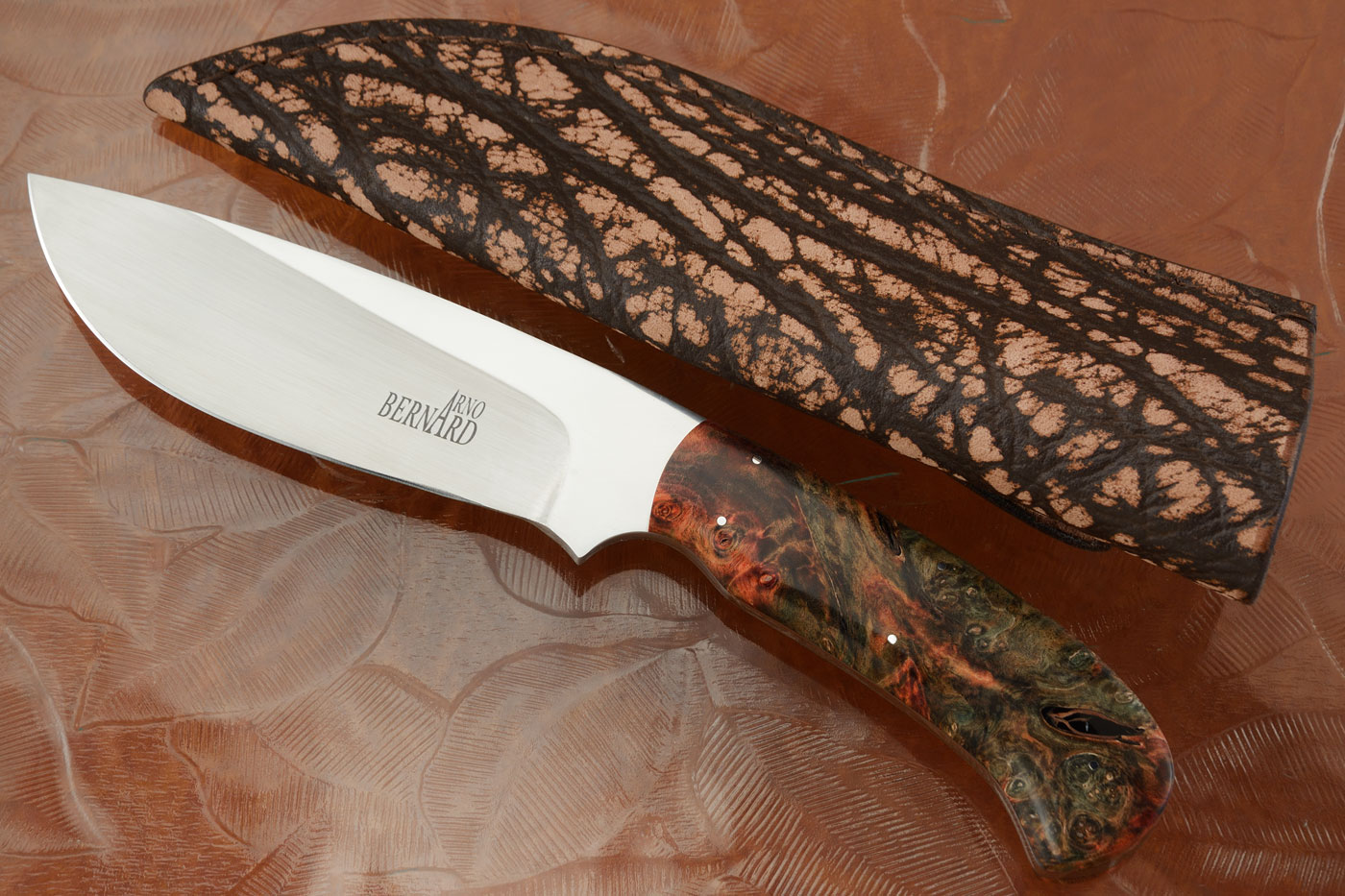 Drop Point Skinner with Maple Burl