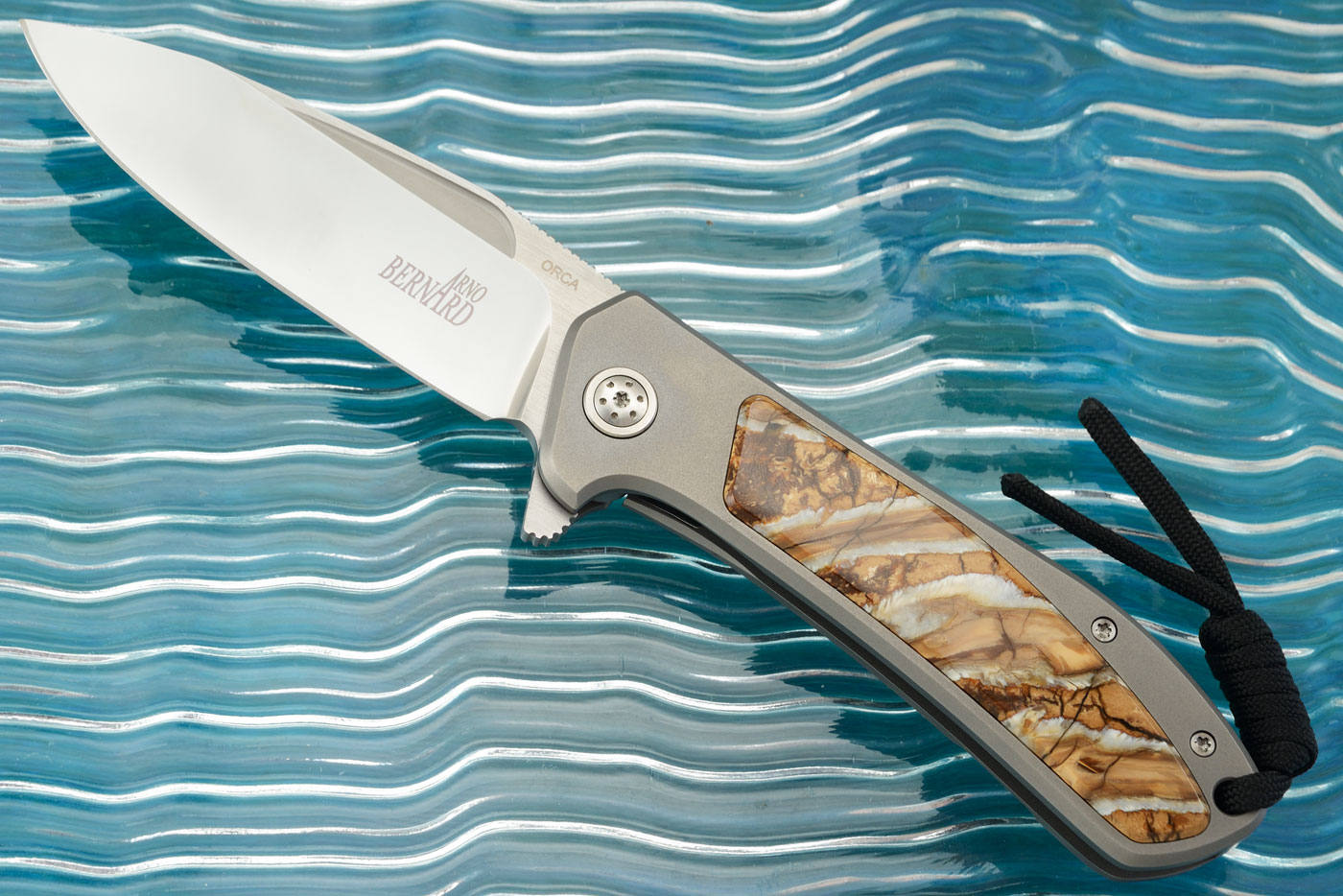 Orca Frame Lock Flipper with Mammoth Molar Inlay - M390