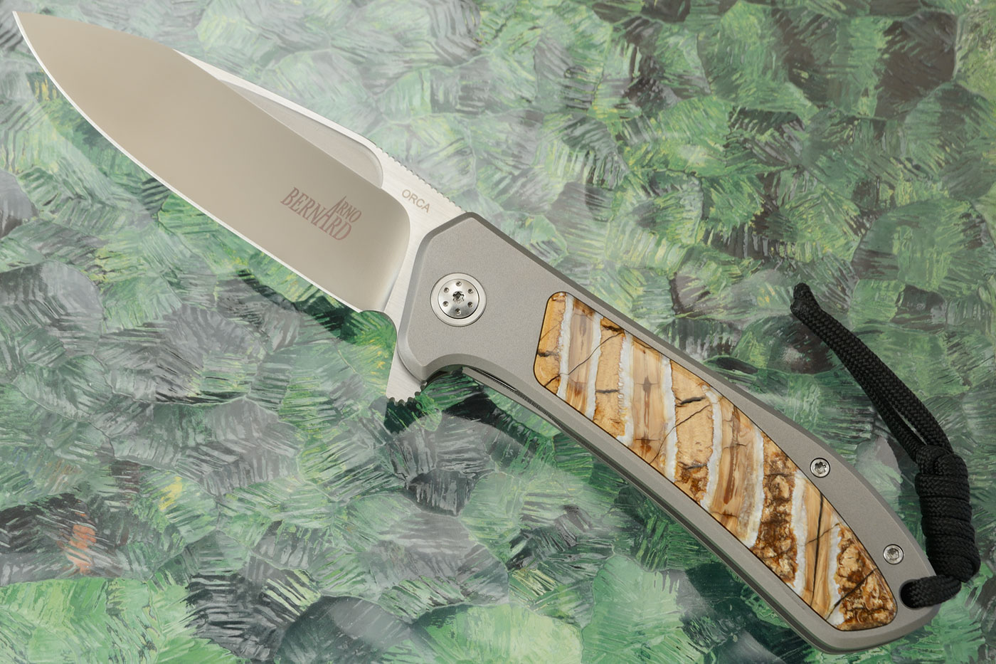 Orca Frame Lock Flipper with Mammoth Molar Inlay - M390