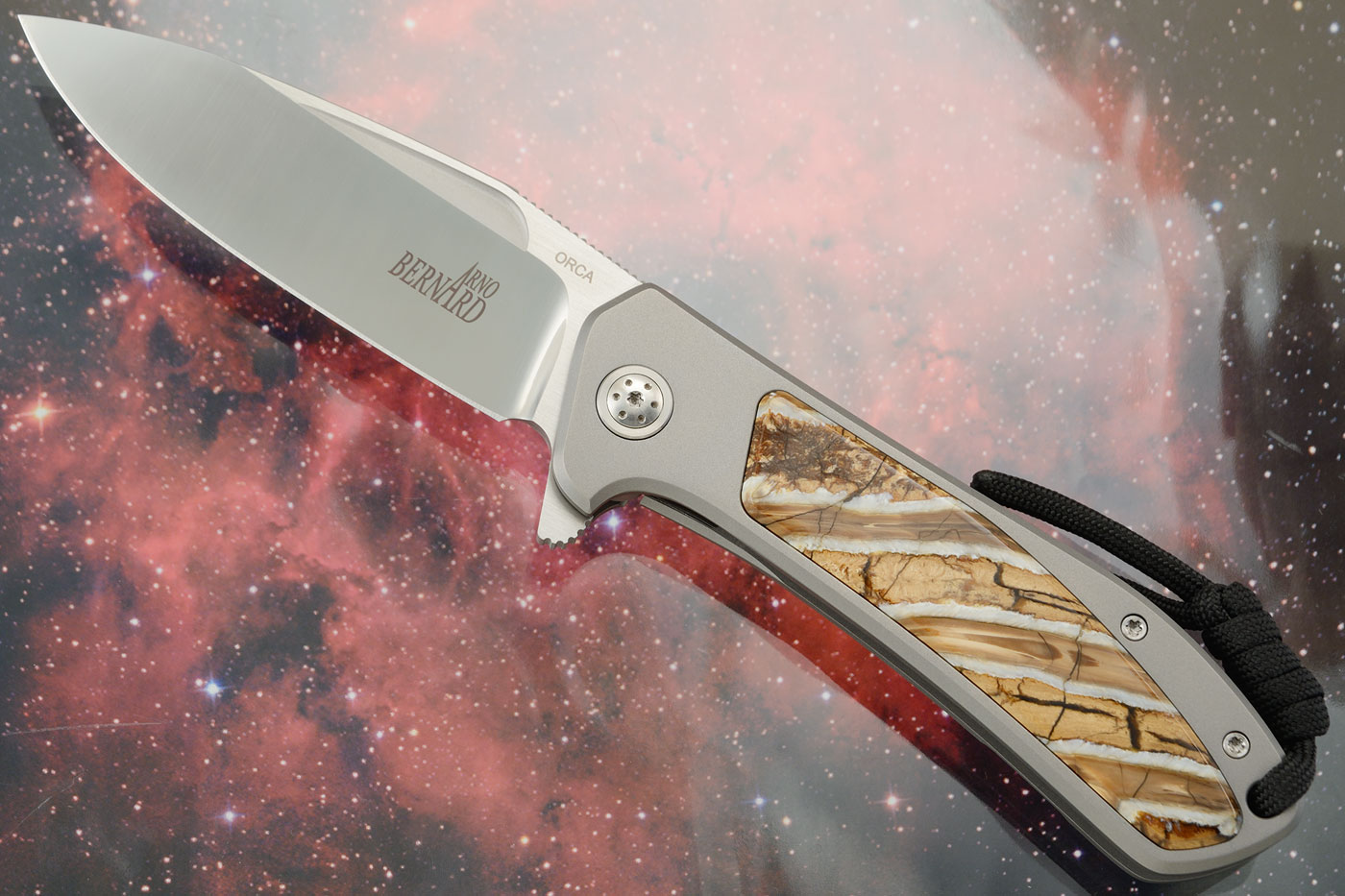 Orca Frame Lock Flipper with Mammoth Molar Inlay - M390