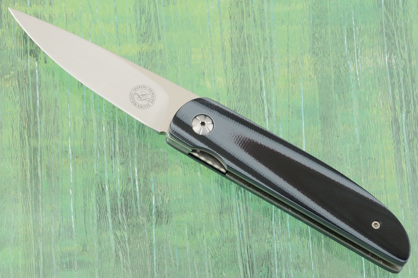 Drop Point Front Flipper with Black/Grey G10
