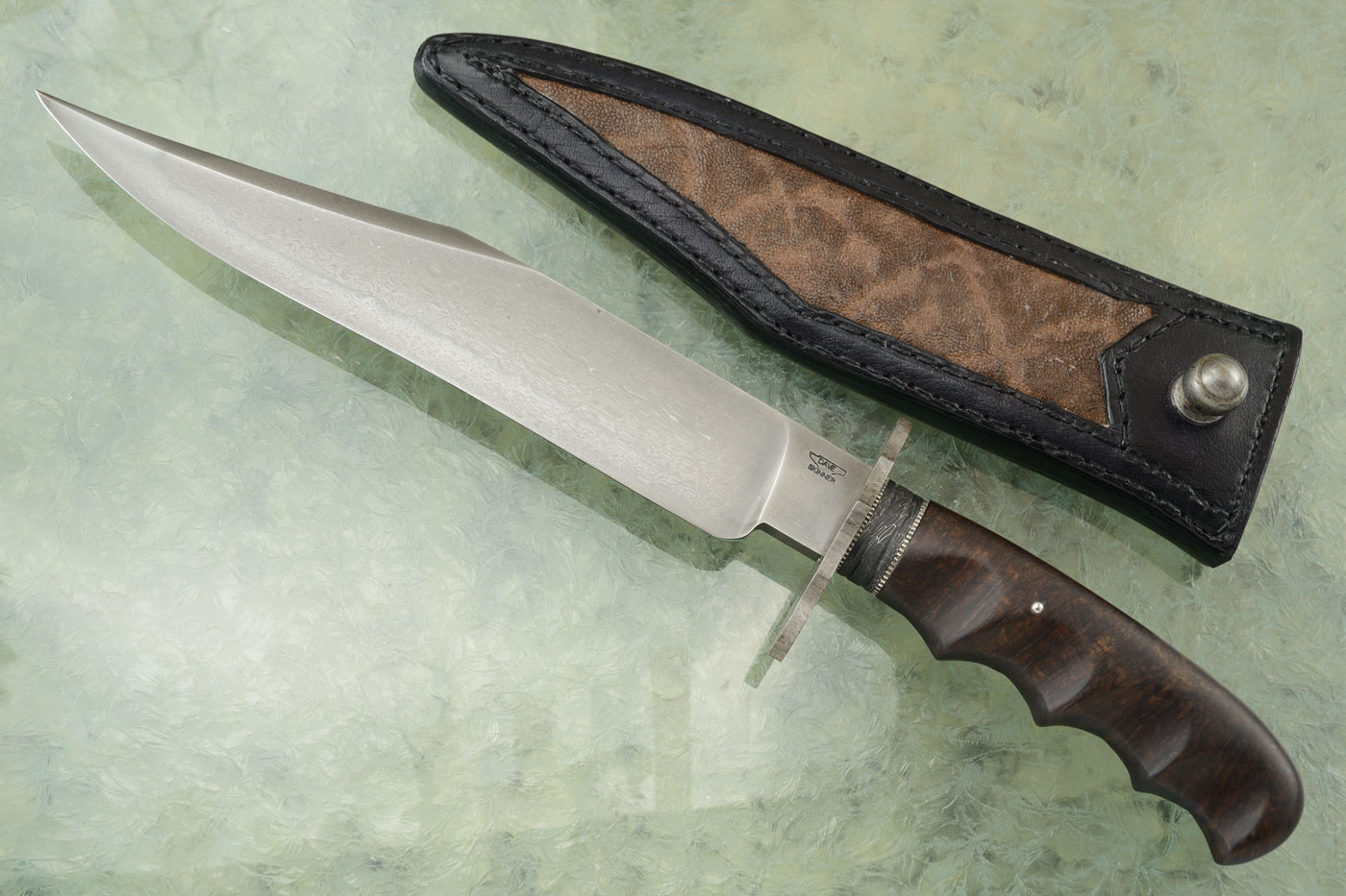 Hamon Fighter Bowie with Russet Bushwillow Burl