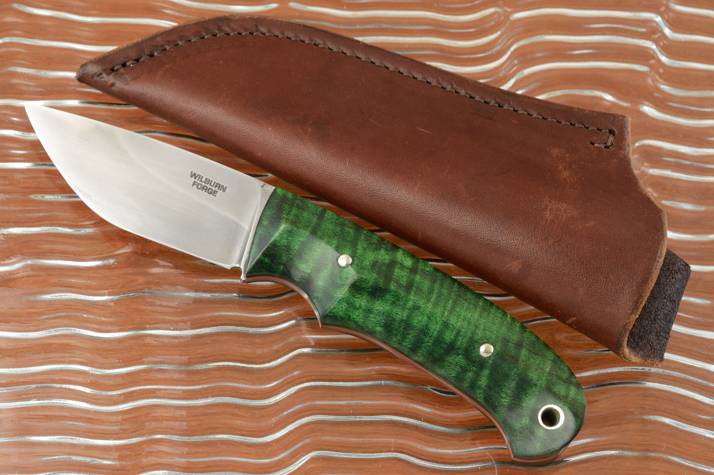 Forged Recurve Hunter with Green Curly Maple