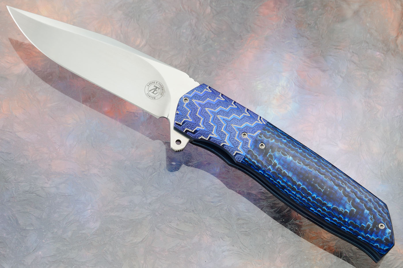 L36S Flipper with Blue Twill and Titanium (Ceramic IKBS) - M390