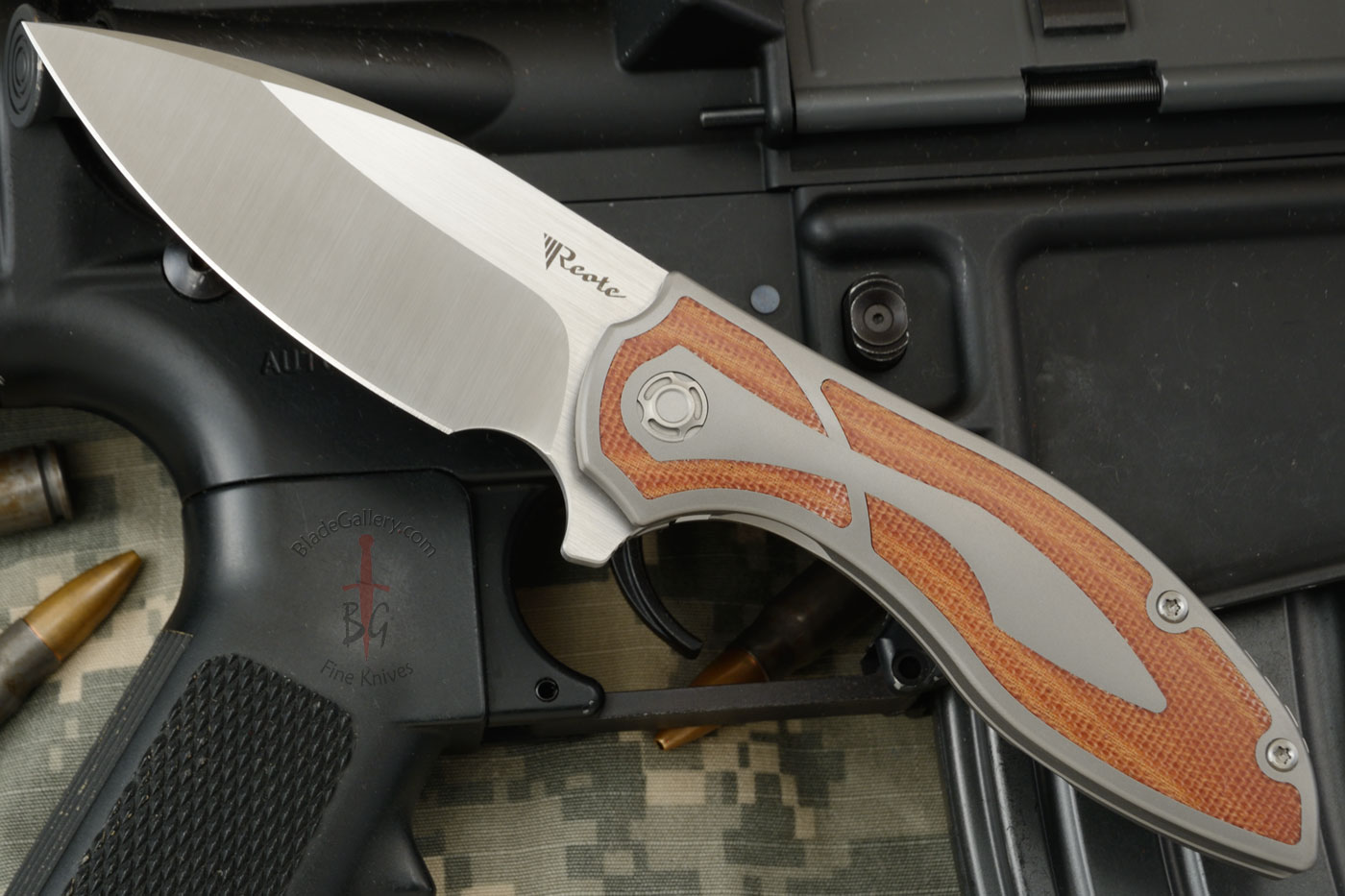 Reate Prototype Flipper #03 with Natural Micarta - M390
