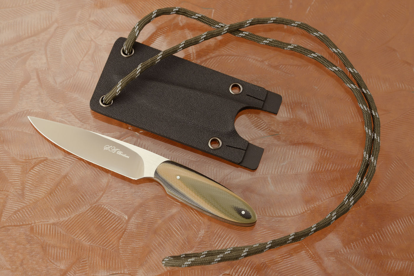 Neck Knife with Camo G10