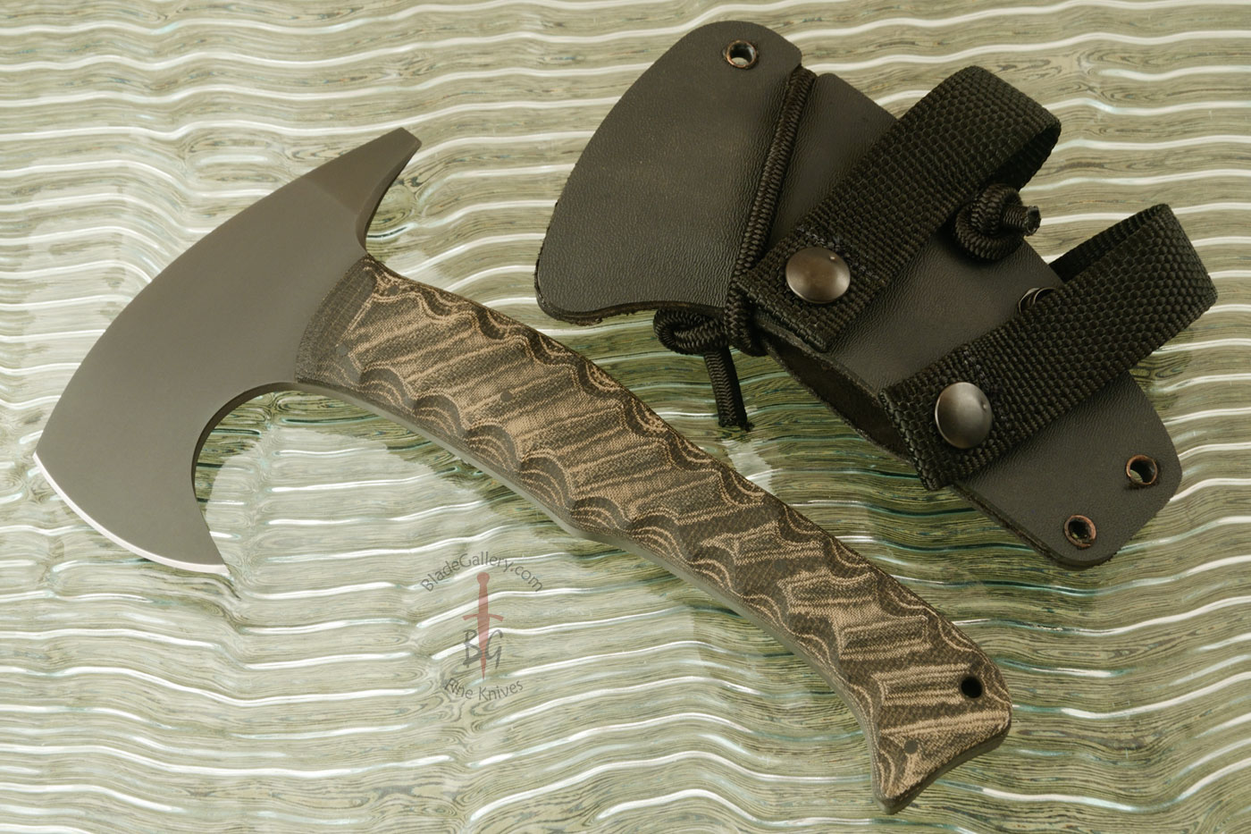 Stealth Axe LT with Sculpted Layered Micarta Handle