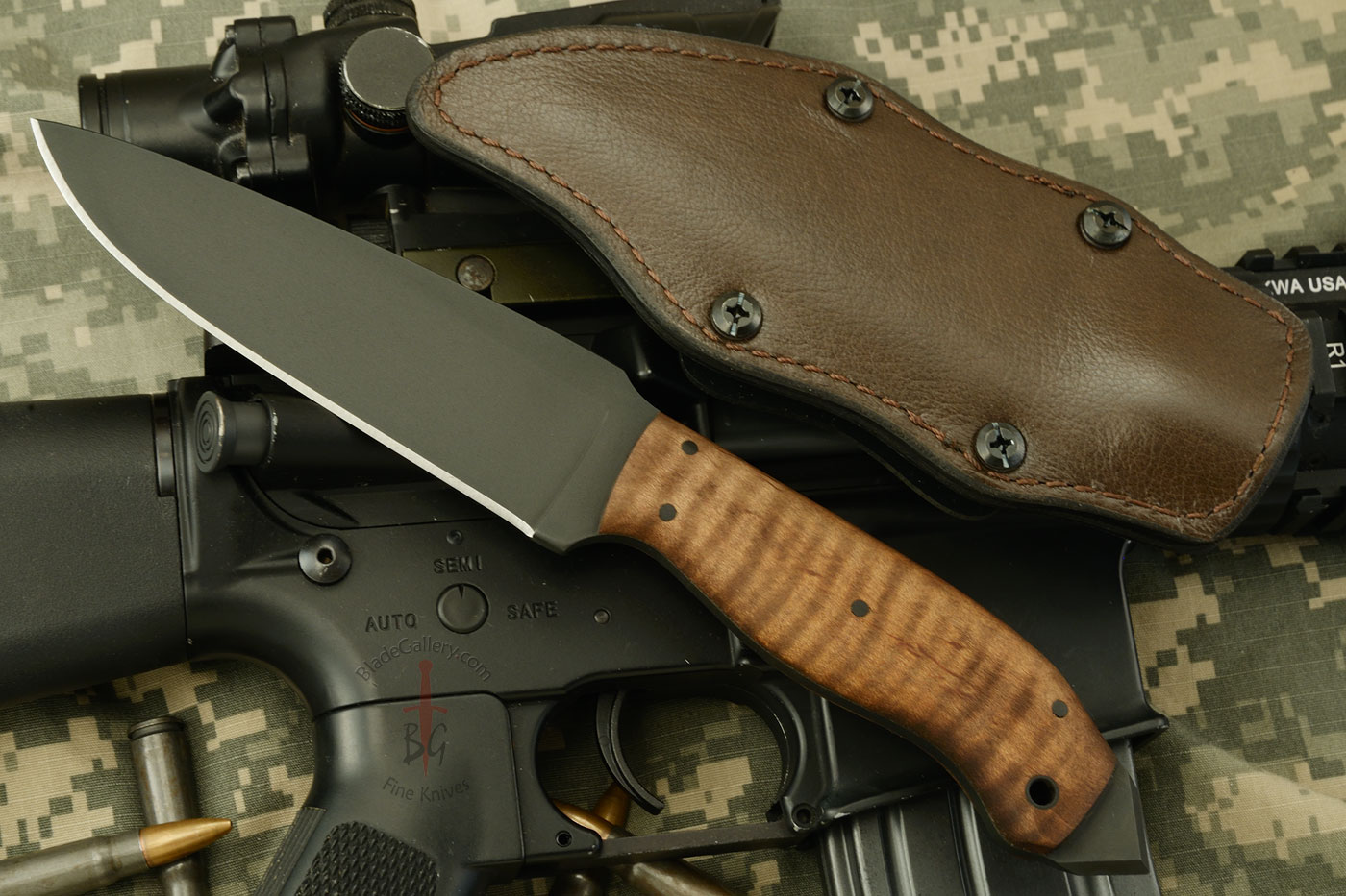 Spike Belt Knife with Maple