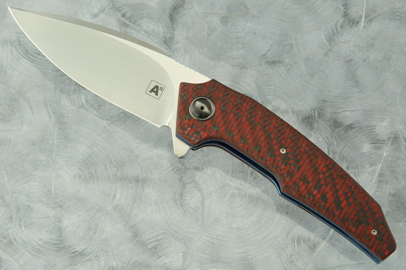 A6 Flipper with Red/Black Carbon Fiber  (Collaboration with Tashi Bharucha - Ceramic IKBS - CTS-XHP