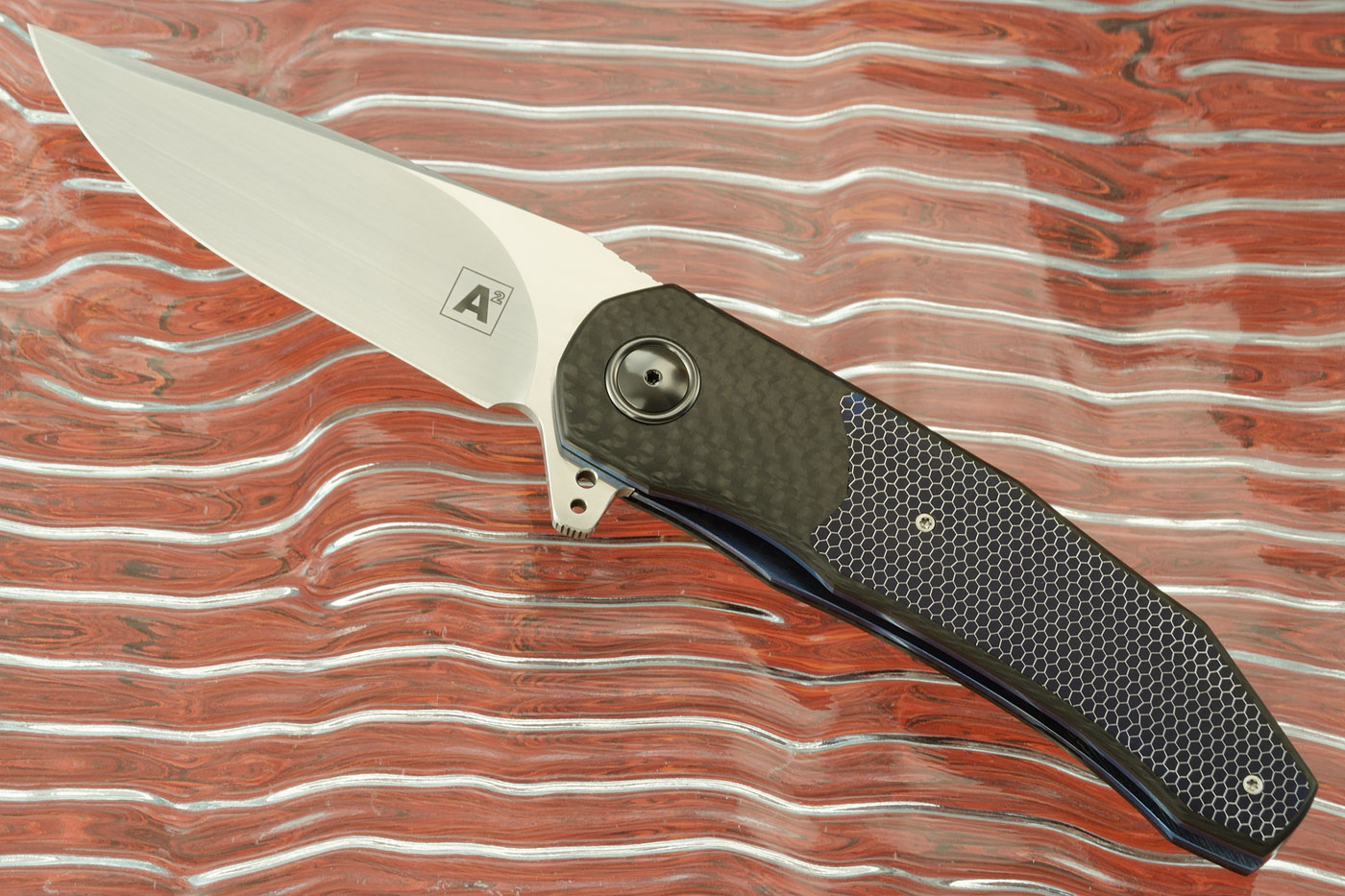 A9 Flipper with Carbon Fiber and Blue C-Tek (Double Row Ceramic IKBS) - CTS-XHP
