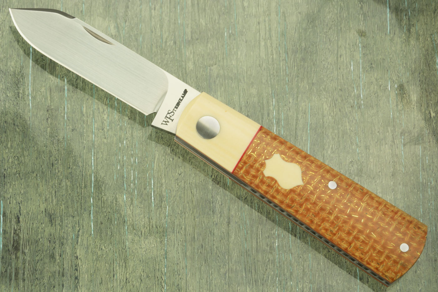 Barlow Slipjoint with Thunderstorm Kevlar and Westinghouse Micarta