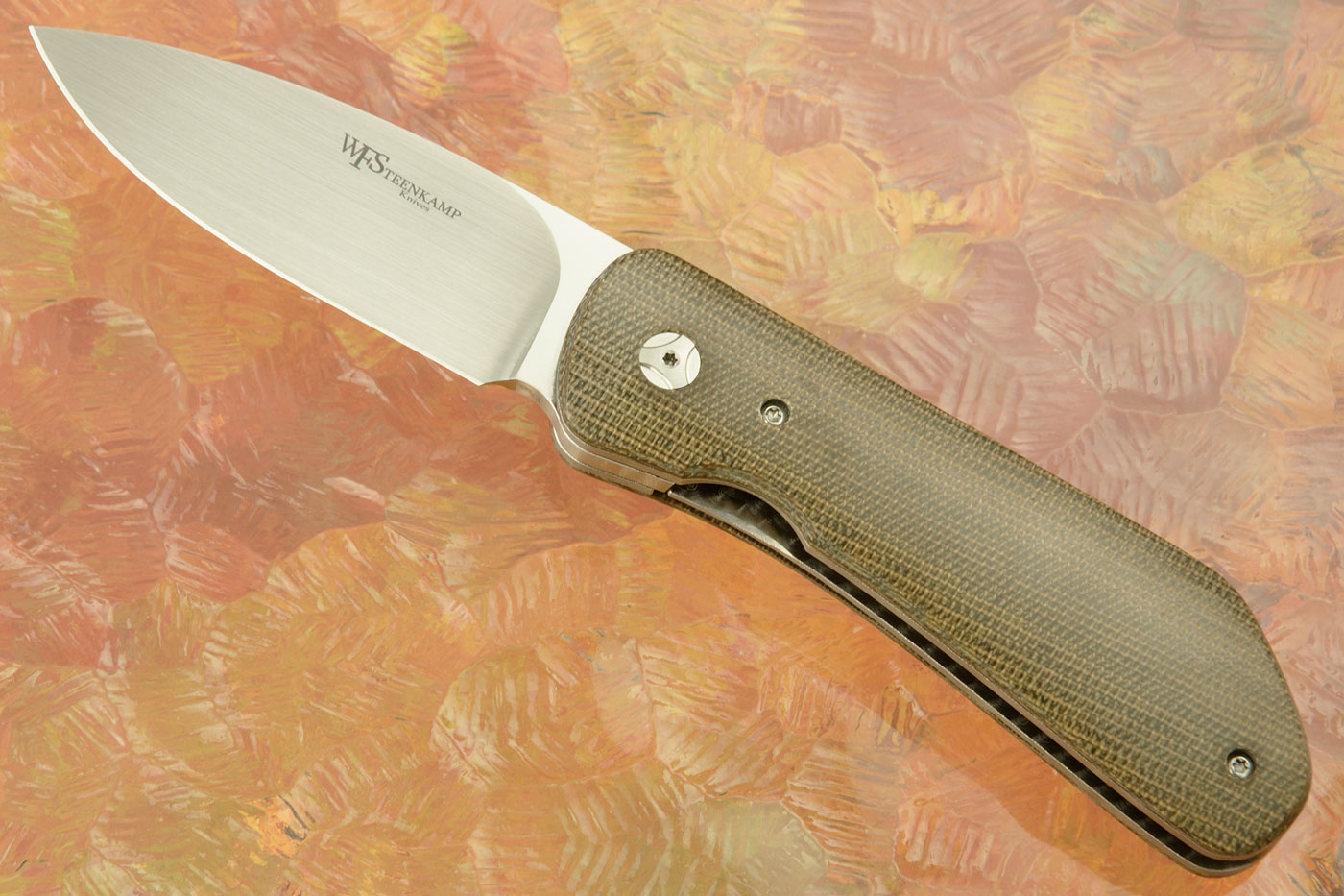 Swift Front Flipper with Green Canvas Micarta (IKBS) - M390