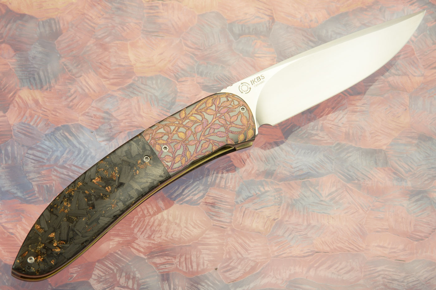 L32 Front Flipper with Copper Shred Carbon Fiber and Zirconium (Ceramic IKBS) - CTS-XHP - LEFT HANDED