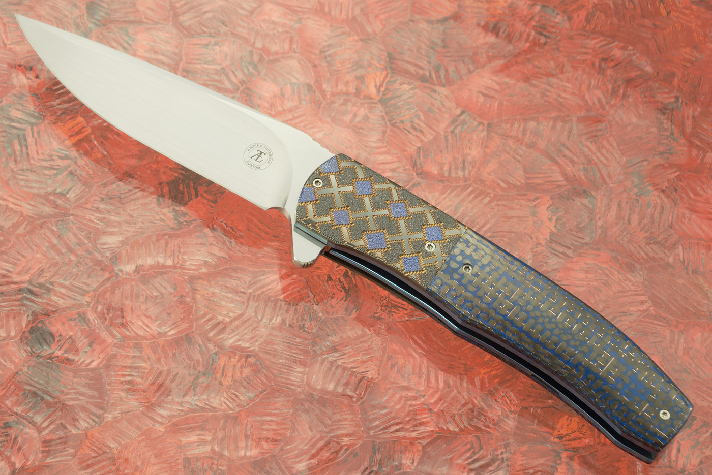 L45 Flipper with Blue Lightning Strike Carbon Fiber (Ceramic IKBS) - CTS-XHP