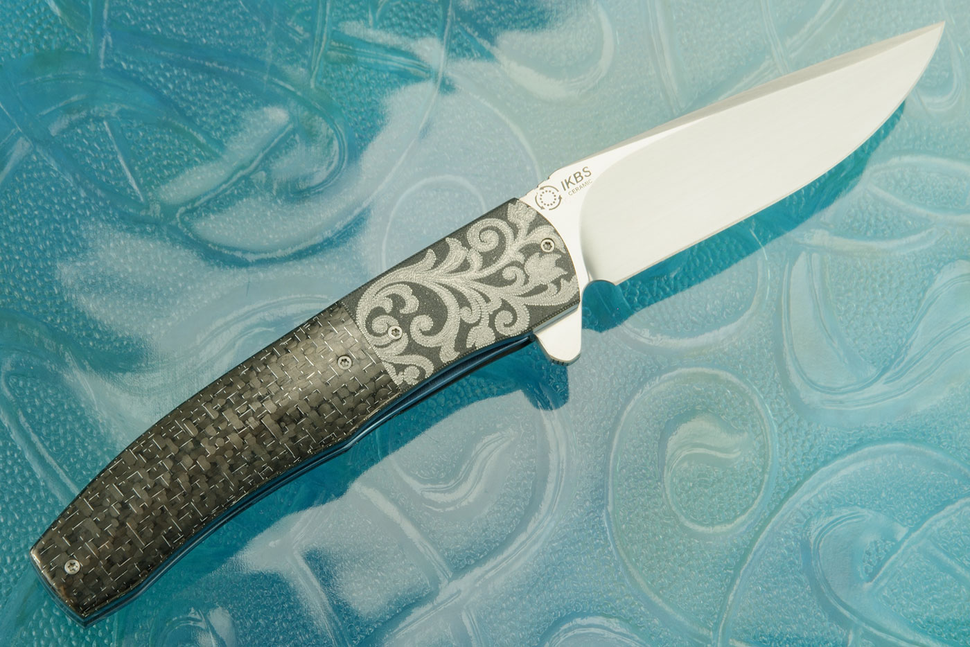 L45 Flipper with Silver Strike Carbon Fiber and Zirconium (Ceramic IKBS) - CTS-XHP - LEFT HANDED